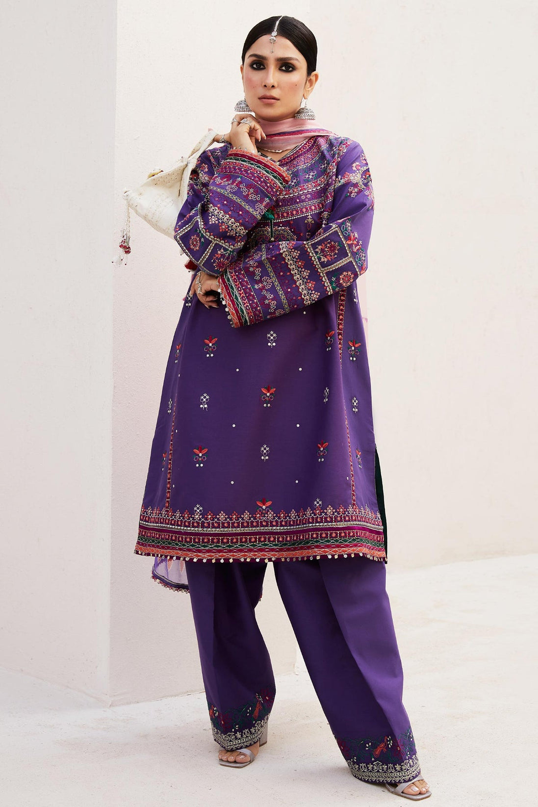 Zara Shahjahan Lawn Unstitched 2024 LAMIA-7B