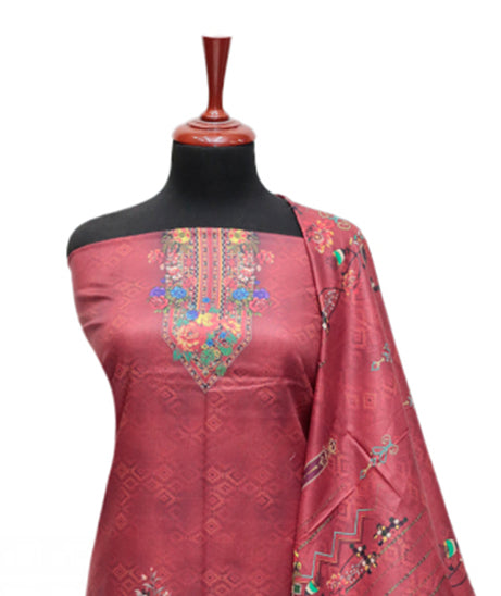 LCM Bareeze Lawn`24 D#1742 (Maroon)