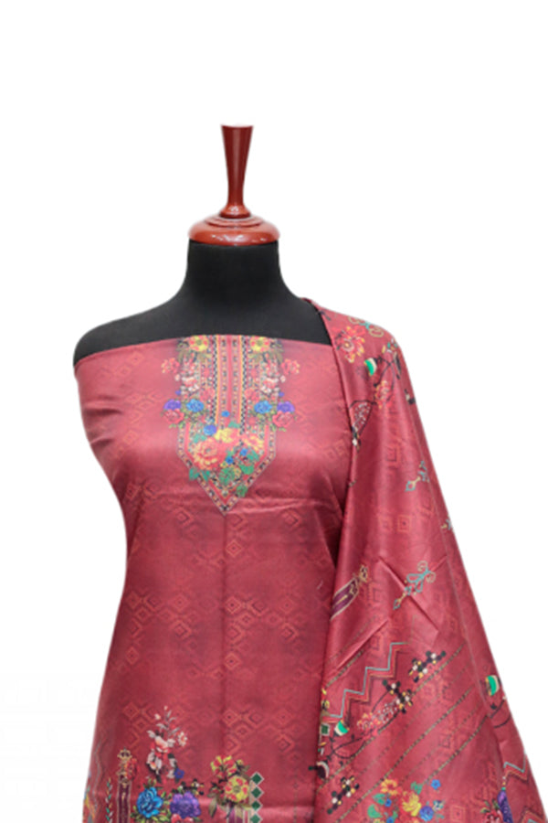 LCM Bareeze Lawn`24 D#1742 (Maroon)