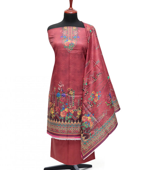 LCM Bareeze Lawn`24 D#1742 (Maroon)