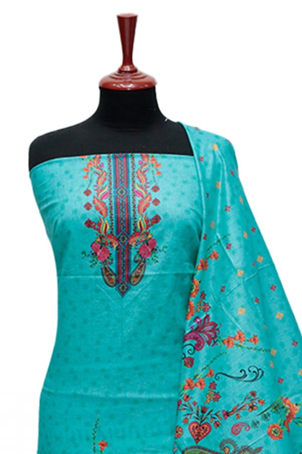 LCM Digital Print Lawn`24 D#142 (Sea Green)