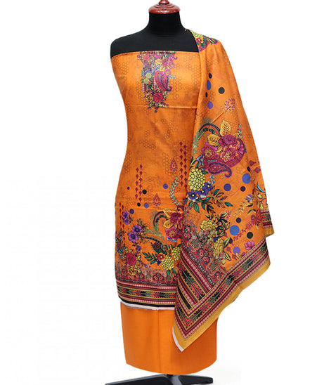 LCM Digital Print Lawn`24 D#143 (Orange)