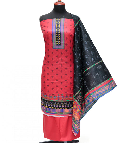 LCM Digital Print Lawn`24 D#144 (Red)