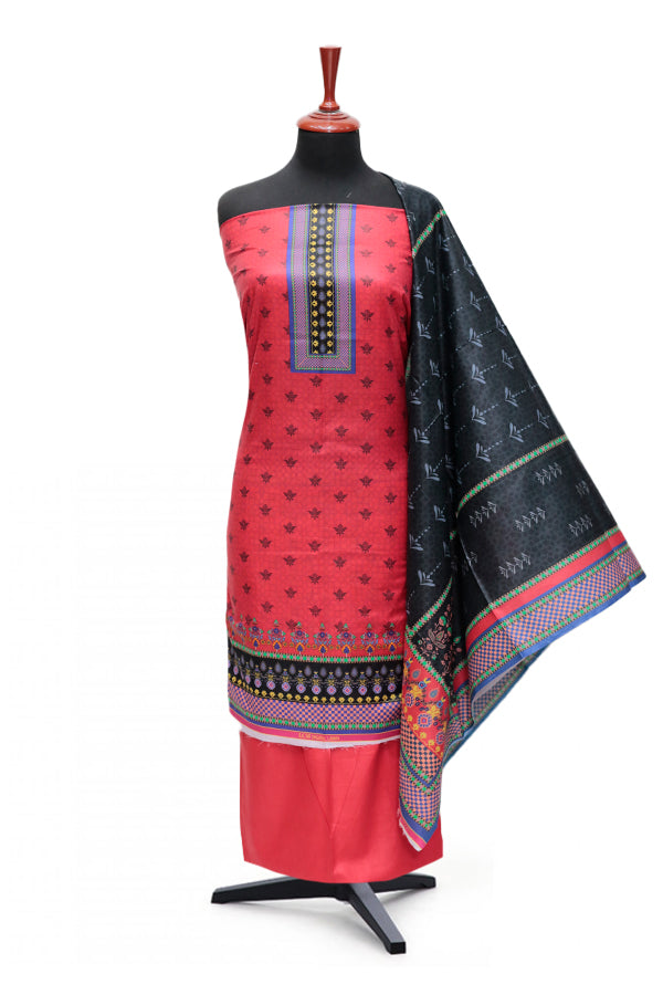 LCM Digital Print Lawn`24 D#144 (Red)