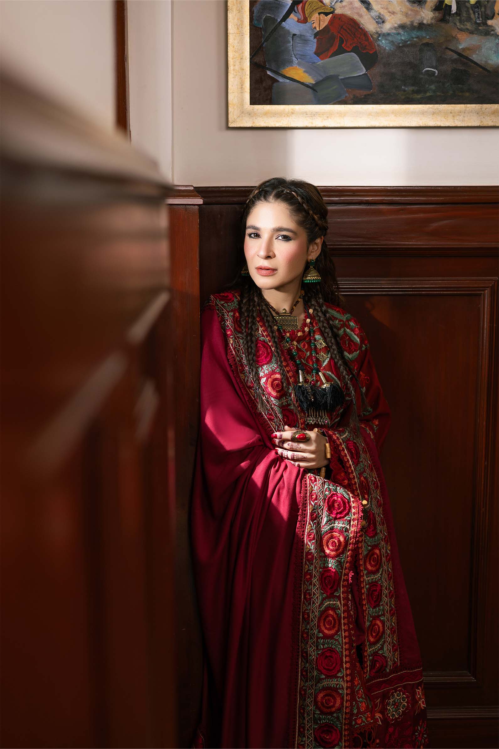 Maryam Hussain Winter Shawl`24 D#07 Fall