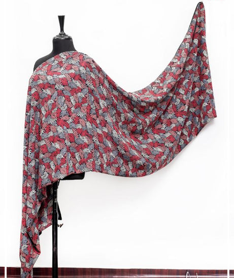 Linen Printed Shawl D#1-S