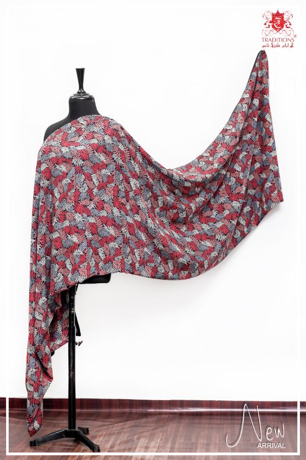 Linen Printed Shawl D#1-S