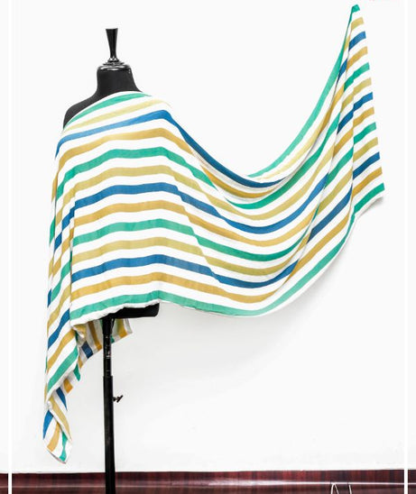 Linen Printed Shawl D#1-W