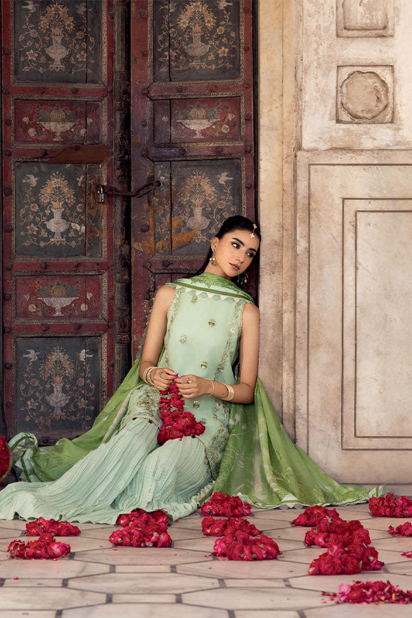 M.Basics Unstitched Winter Festive`25 D#1 (Sea Green)