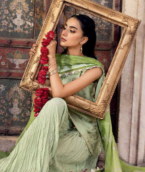 M.Basics Unstitched Winter Festive`25 D#1 (Sea Green)