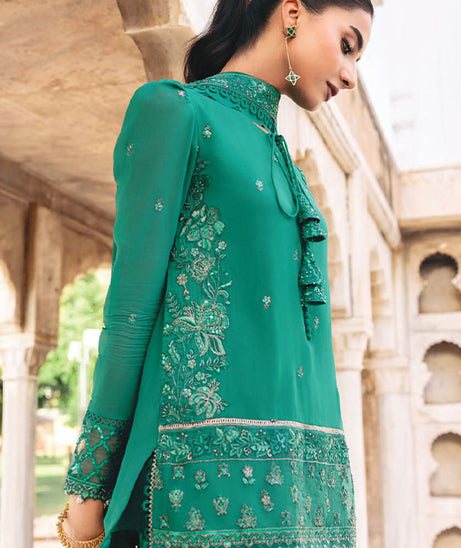 M.Basics Unstitched Winter Festive`25 D#3 (Teal Green)