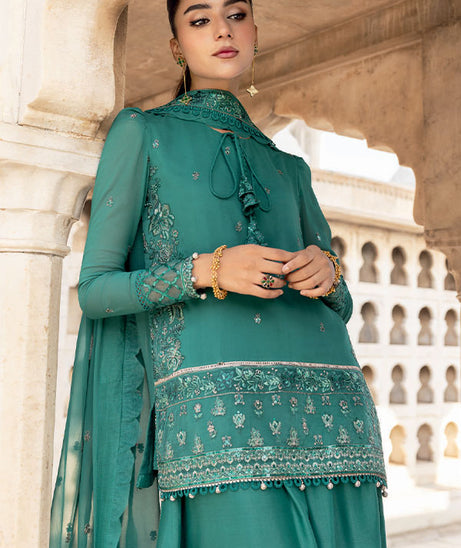 M.Basics Unstitched Winter Festive`25 D#3 (Teal Green)