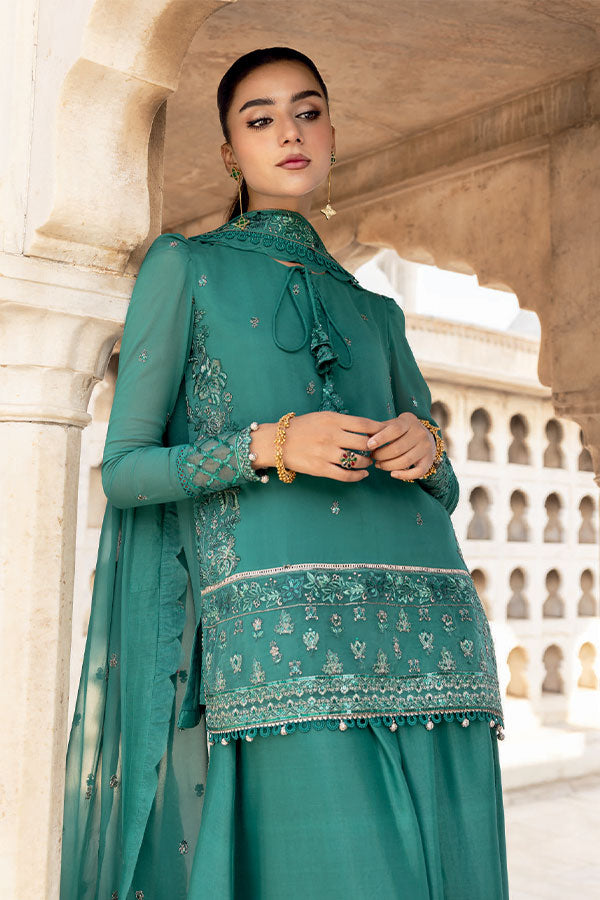 M.Basics Unstitched Winter Festive`25 D#3 (Teal Green)