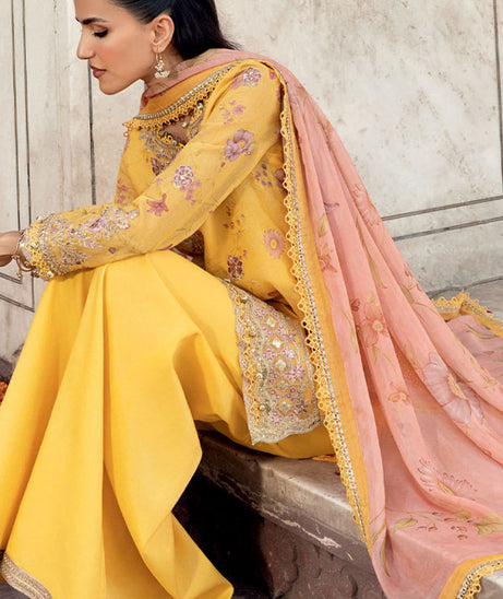 M.Basics Unstitched Winter Festive`25 D#4 (Yellow)