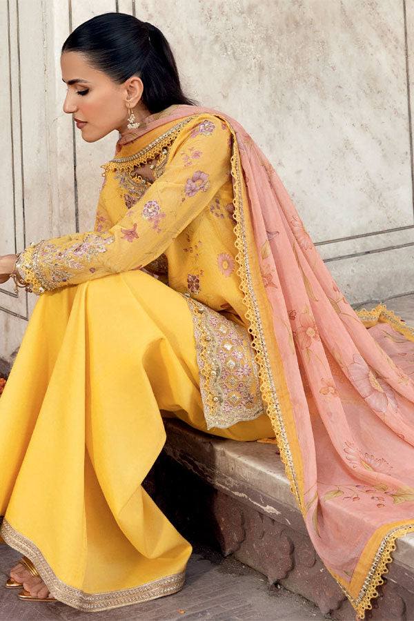 M.Basics Unstitched Winter Festive`25 D#4 (Yellow)