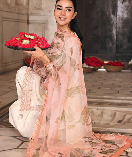 M.Basics Unstitched Winter Festive`25 D#5 (Off White)