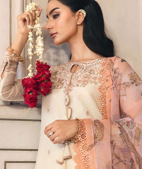 M.Basics Unstitched Winter Festive`25 D#5 (Off White)