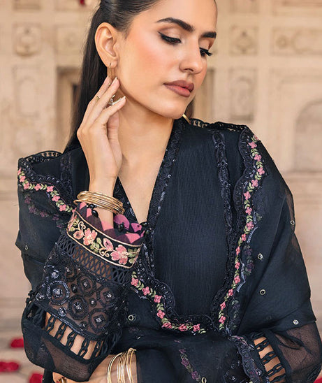 M.Basics Unstitched Winter Festive`25 D#6 (Black)