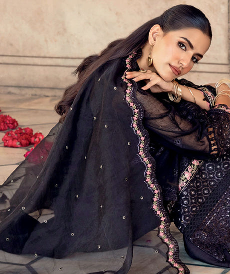 M.Basics Unstitched Winter Festive`25 D#6 (Black)