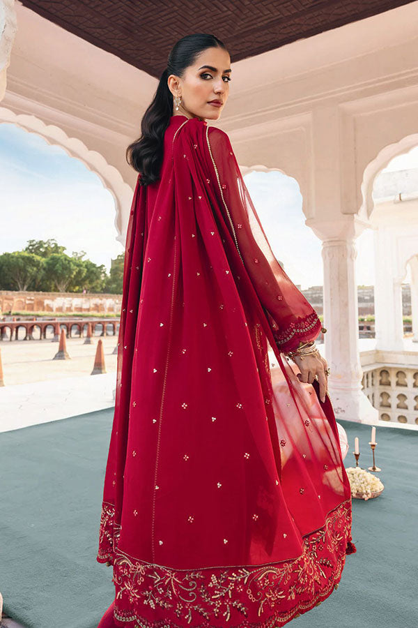 M.Basics Unstitched Winter Festive`25 D#8 (Deep Red)