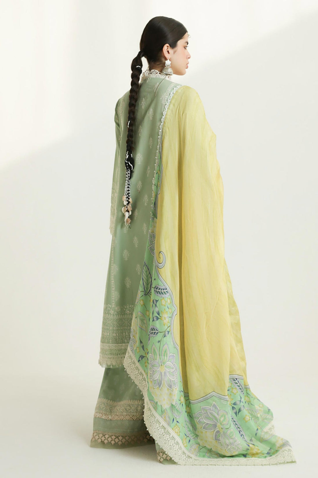 Zara Shahjahan Lawn Unstitched 2024 MAHI-1B