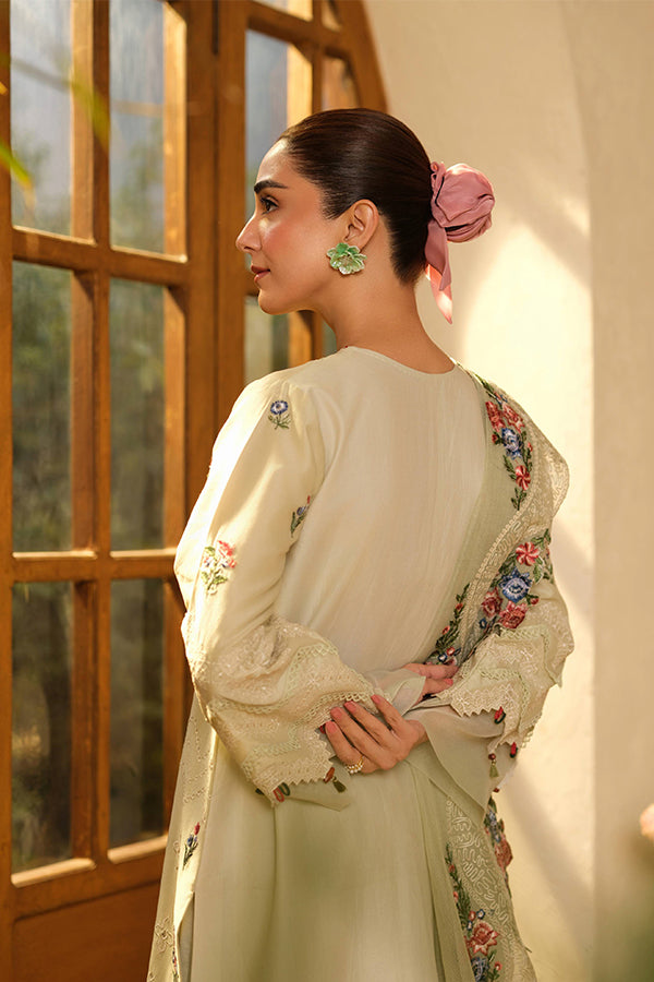 Maryam Hussain Luxury Lawn'25 (Mint)