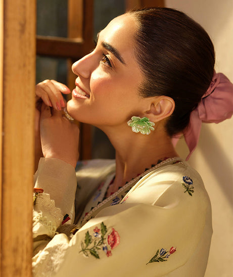 Maryam Hussain Luxury Lawn'25 (Mint)