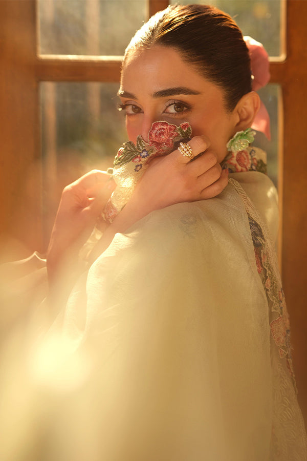 Maryam Hussain Luxury Lawn'25 (Mint)