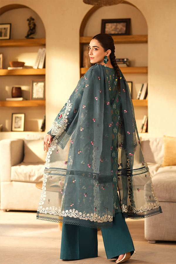 Maryam Hussain Luxury Lawn'25 (Seashell)