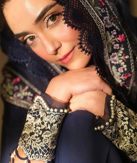 Maryam Hussain Luxury Lawn'25 (Twlight)