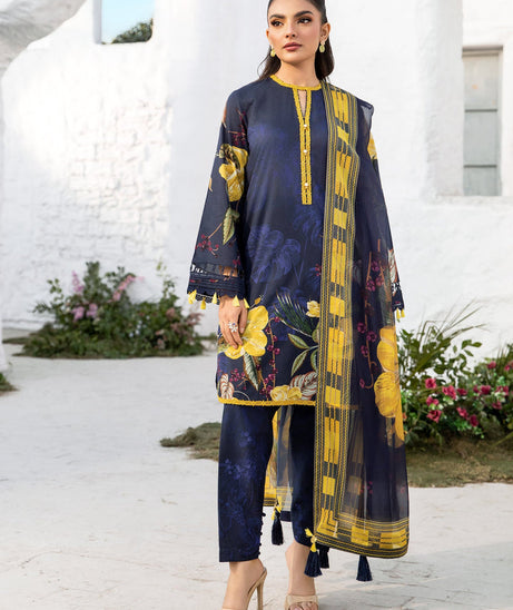 M Basic Unstitched Lawn`25 D#10-B