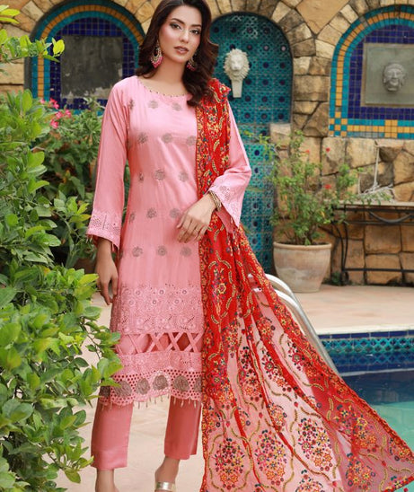 Mi Creation Barbie Schiffli Viscose`23 (D Peach)