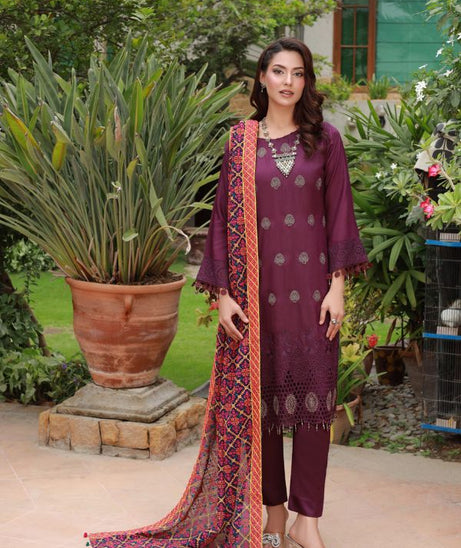 Mi Creation Barbie Schiffli Viscose`23 (D Purple)