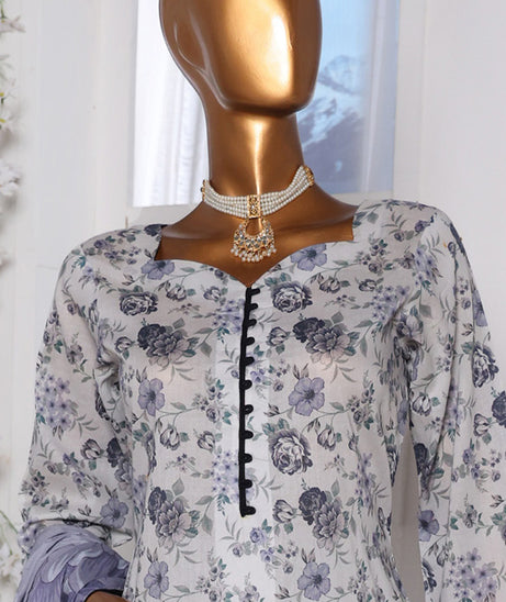 Mi Creation Daman Kari Lawn'25 (Ash Grey)