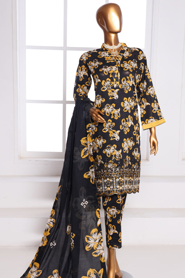 Mi Creation Daman Kari Lawn'25 (Black)