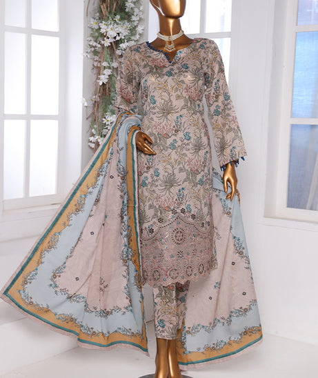 Mi Creation Daman Kari Lawn'25 (L Brown)