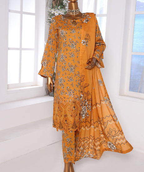 Mi Creation Daman Kari Lawn'25 (Mustard)