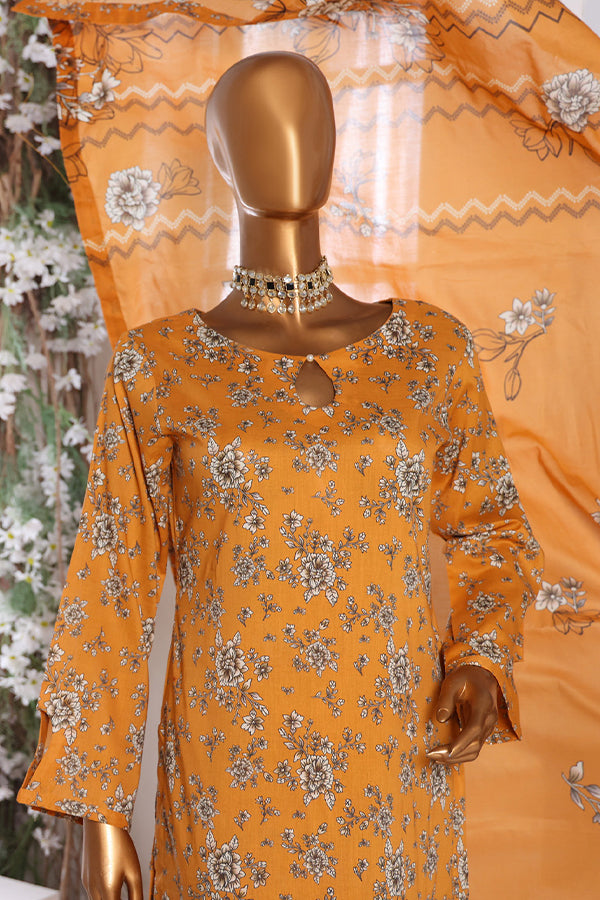 Mi Creation Daman Kari Lawn'25 (Mustard)