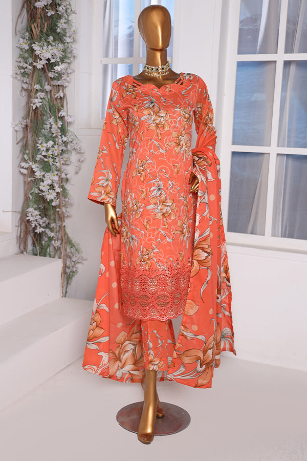 Mi Creation Daman Kari Lawn'25 (Orange)