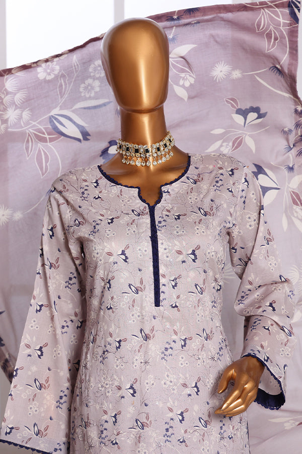 Mi Creation Daman Kari Lawn'25 (T Pink)