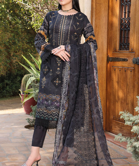 Mi Creation Dhagakari Lawn'24 (Black)