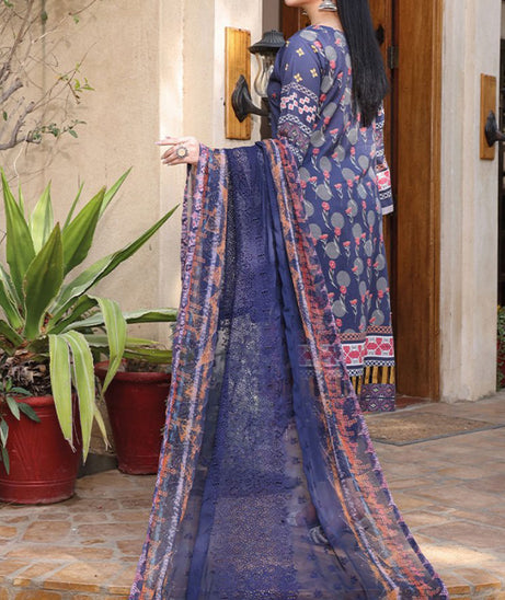 Mi Creation Dhagakari Lawn'24 (Blue)