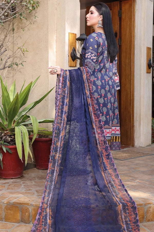 Mi Creation Dhagakari Lawn'24 (Blue)