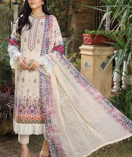 Mi Creation Dhagakari Lawn'24 (Fawn)