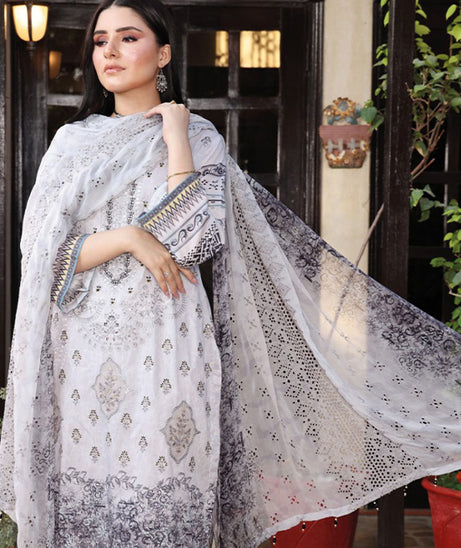 Mi Creation Dhagakari Lawn'24 (L Grey)