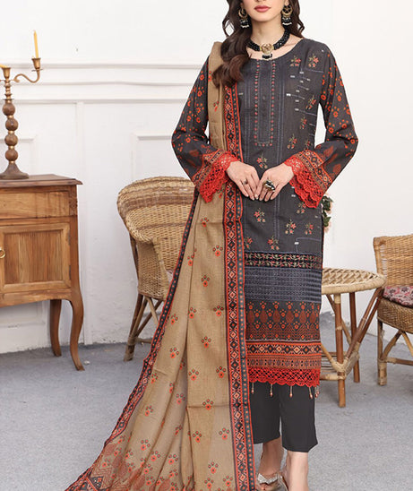 Mi Creation Pehnawni Lawn'24 (D Grey)
