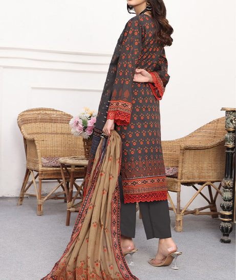 Mi Creation Pehnawni Lawn'24 (D Grey)
