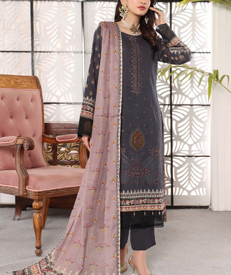 Mi Creation Pehnawni Lawn'24 (Grey)
