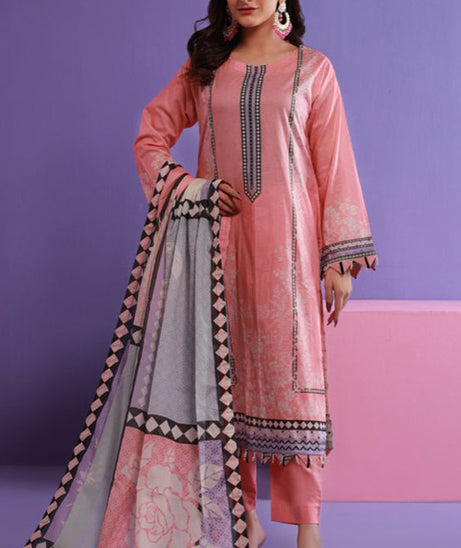 Mi Creation Rameen Lawn'24 (Pink)