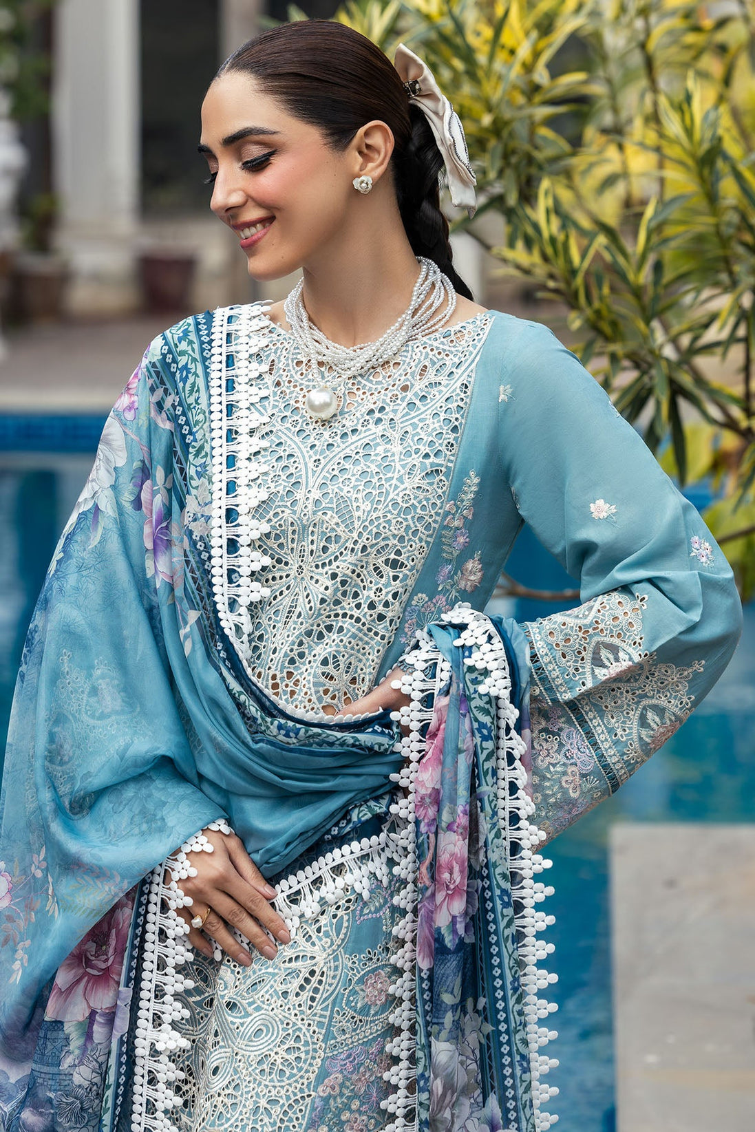 Motifz P/Luxury Lawn C/Dupatta`25 S#301